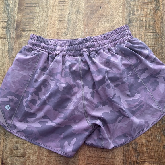 Lululemon pink camo shorts. Size 6, 4 inch inseam - Picture 2 of 3